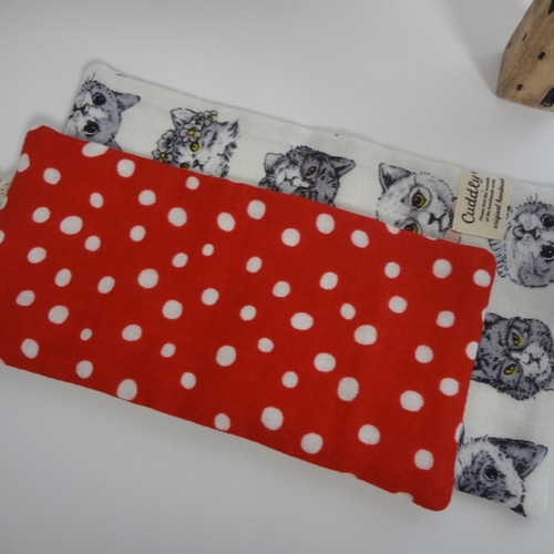 大きめ*猫ちゃん*1*やわらかガーゼハンカチ3枚セット ハンカチ  