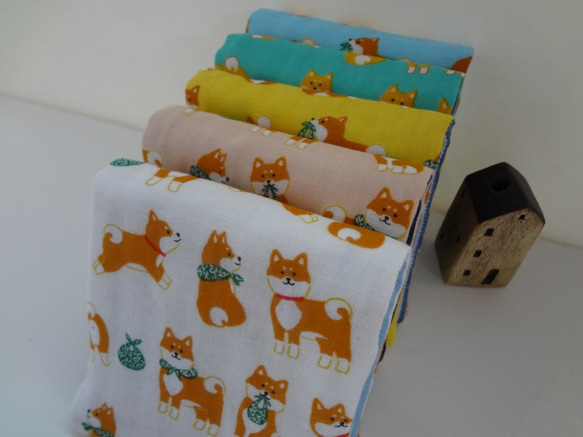柴犬*やわらかガーゼハンカチ*5枚セット その他入園グッズ oab789 通販 