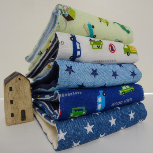 動物柄*やわらかガーゼハンカチ*5枚セット*ハンドメイド 動物柄*やわらかガーゼハンカチ*5枚セット*ハンドメイド