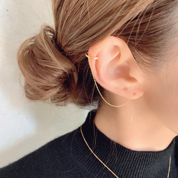 coco vanilla* イヤーカフ × アメリカンピアス(片耳用） イヤーカフ