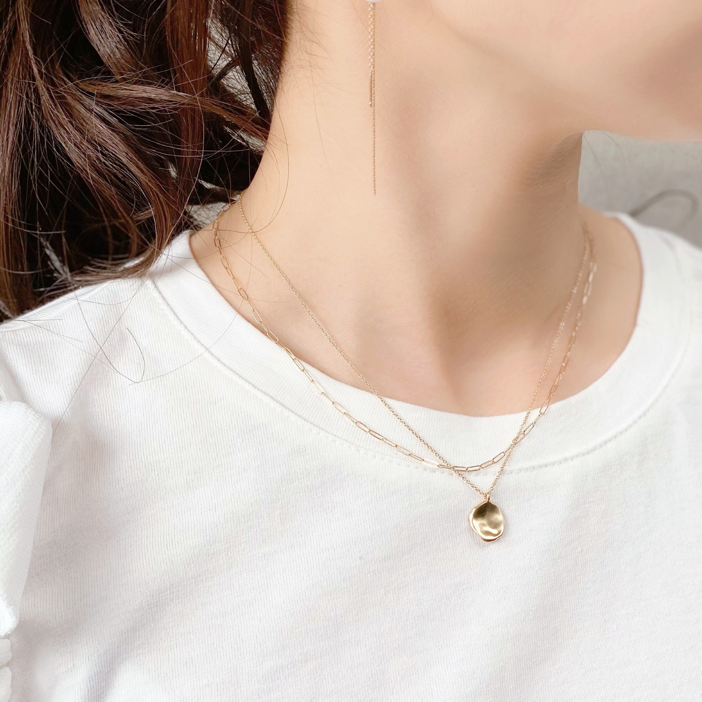 *coco vanilla* 14kgf コインネックレス(長さ変更可能)