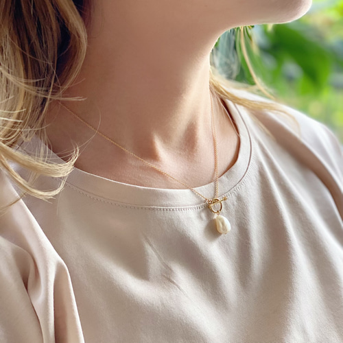 coco vanilla* 14kgf 淡水パール × マンテルネックレス ネックレス