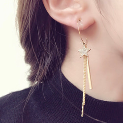 *hoop × star*ピアス,イヤリング 1枚目の画像