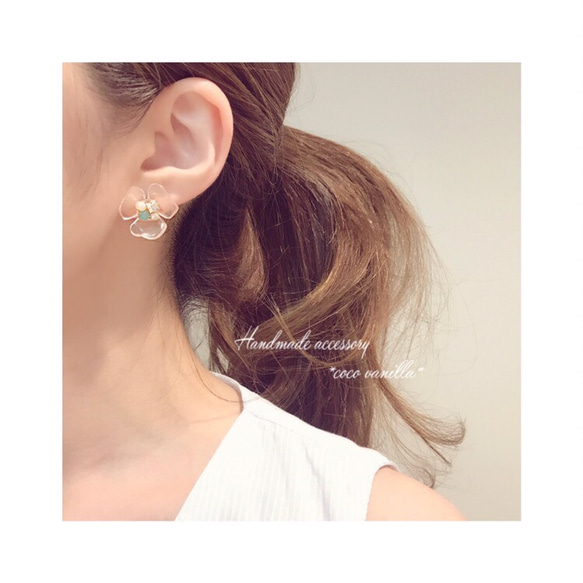 *crystal flower × bijou*ピアス,イヤリング 2枚目の画像