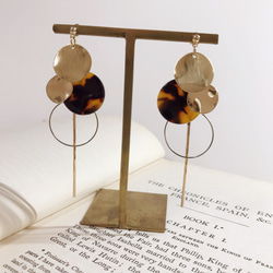 *coco vanilla* べっこう circle ピアス(イヤリング)* ギフトにも♪ 4枚目の画像