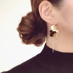 *coco vanilla* 人気商品2点set ピアス，イヤリング*べっ甲 2枚目の画像