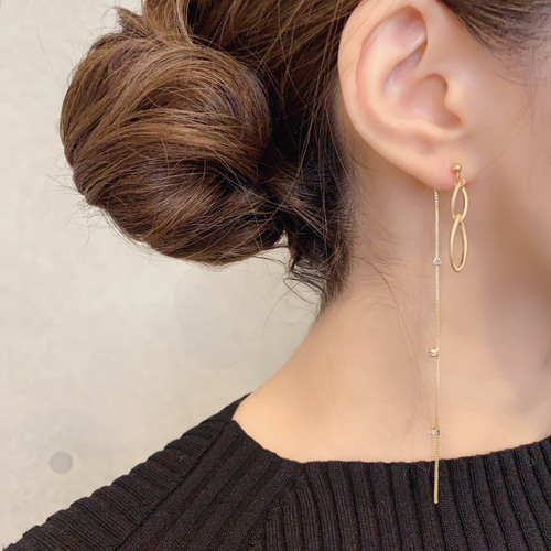 coco vanilla* ロングチェーンピアス(イヤリング)* ピアス