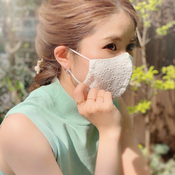 ◆呼吸がしやすい夏マスク◆レースマスク 選べる3カラー 9枚目の画像