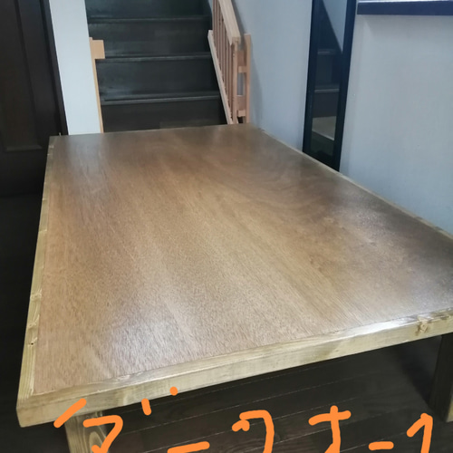 【超美品！大工特注！】最終値引き★期間限定★リビング ローテーブル 大工さん特注 超大きいローテーブル1750×900×350 受注制作 ローテーブル