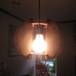 木のランプシェード丸　受注制作 3枚目の画像
