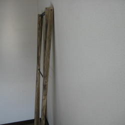 木と鉄筋の折りたたみハンガーラック　ウォルナット　受注制作 3枚目の画像