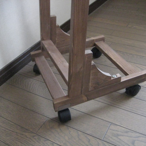 木のスタンドミラー（キャスター付き）受注制作 ドレッサー