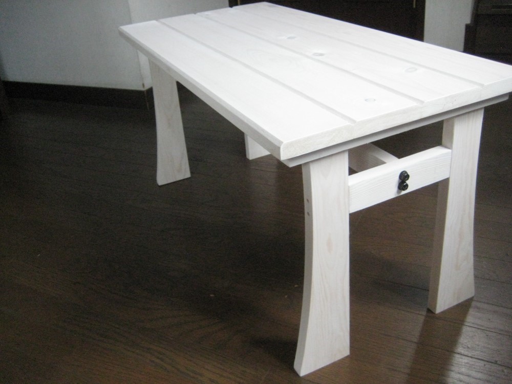 カフェテーブル　アンティークホワイト受注制作