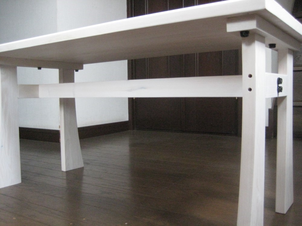 カフェテーブル　アンティークホワイト受注制作