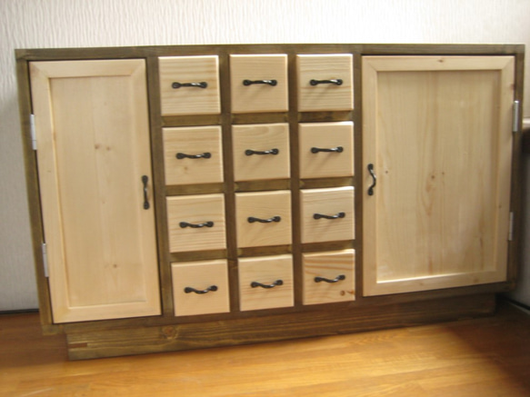 木製アンティーク引き出しキャビネット 22個 Wooden Cabinet｜木製キャビネット
