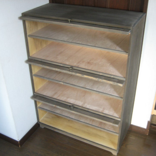 木のシューズボックス(18足) 、収納ボックス 受注製作 靴箱・下駄箱