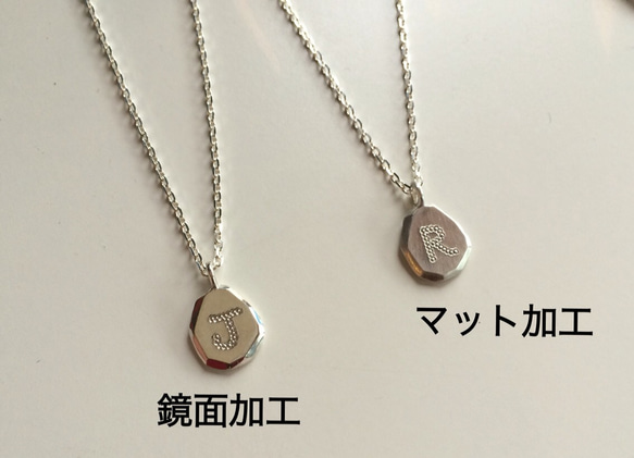 silver initial necklace 5枚目の画像