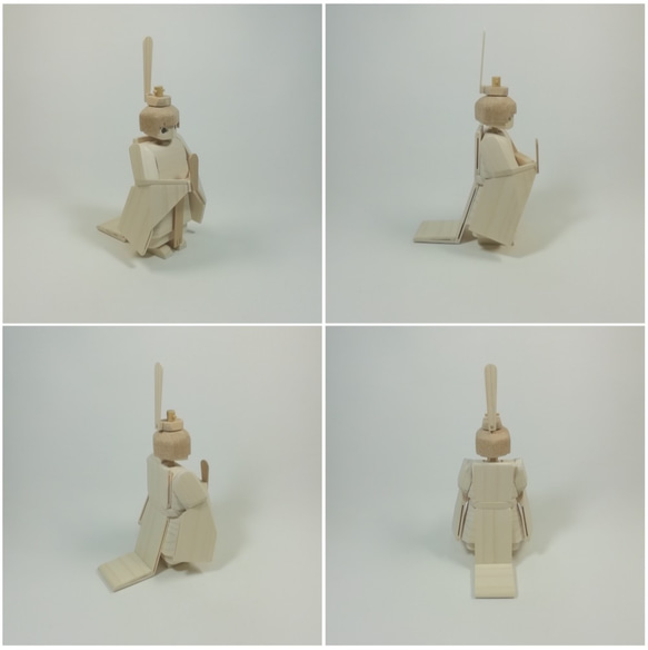 木製 ひな人形「無垢」 3枚目の画像