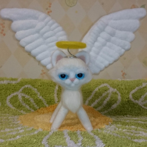 inuinu ミケ猫羊毛フェルトぬいぐるみ2体セット 羊毛フェルト 猫ちゃん(2匹セット) - メルカリ