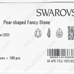 【スワロフスキー#4320】45粒 Pear-shaped 8x6mm アクアマリン (202) F 3枚目の画像