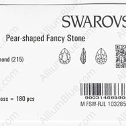 【スワロフスキー#4320】45粒 Pear-shaped 8x6mm ブラックダイアモンド (215) F 3枚目の画像