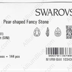 【スワロフスキー#4320】36粒 Pear-shaped 10x7mm クリスタル シルバー ナイト (001SINI 3枚目の画像