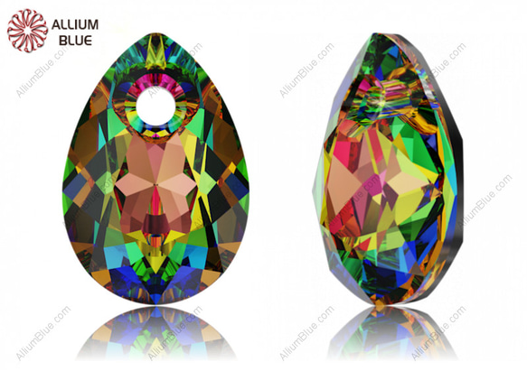 スワロフスキー#6433】36粒 Pear カット ペンダント 16mm クリスタル 