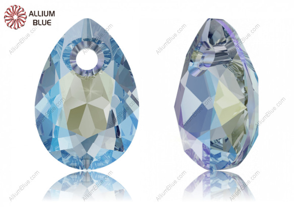 スワロフスキー#6433】1粒 Pear カット ペンダント 16mm アクアマリン 