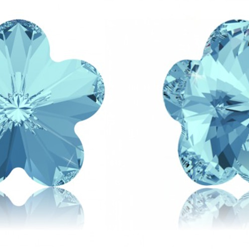 スワロフスキー#4744】10粒 Flower 10mm アクアマリン (202) F