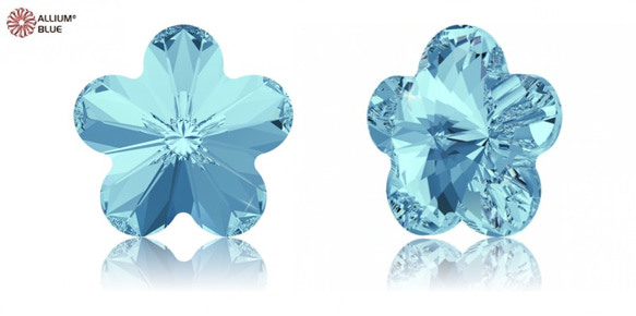 スワロフスキー#4744】10粒 Flower 10mm アクアマリン (202) F
