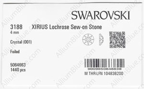 【スワロフスキー#3188】10粒 XIRIUS Lochrose ソーオンストーン 4mm クリスタル F 3枚目の画像