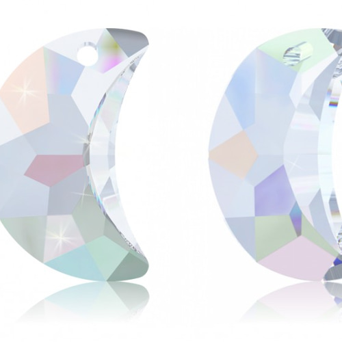 スワロフスキー#6722】1粒 Moon ペンダント 20mm クリスタル AB