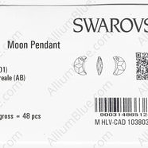 スワロフスキー#6722】1粒 Moon ペンダント 20mm クリスタル AB