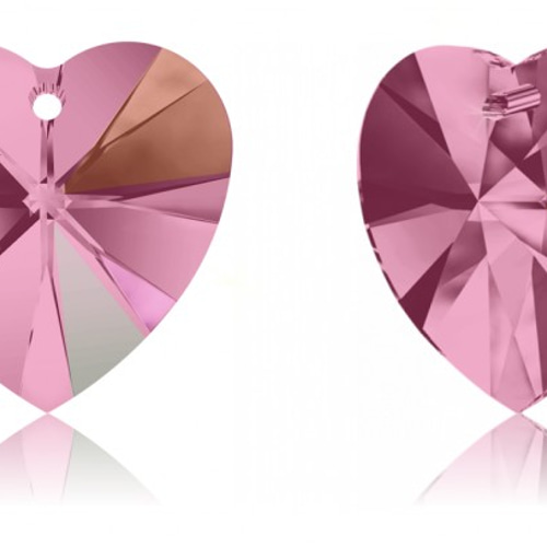 スワロフスキー#6228】10粒 XILION Heart ペンダント 10.3x10mm ライト