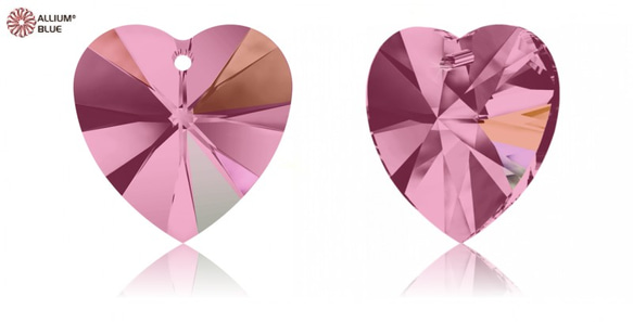 スワロフスキー#6228】10粒 XILION Heart ペンダント 10.3x10mm ライト