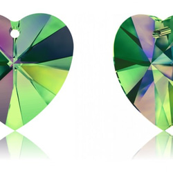 【スワロフスキー#6228】1粒 XILION Heart ペンダント 18x17.5mm クリスタル ヴィトレイル メ 1枚目の画像
