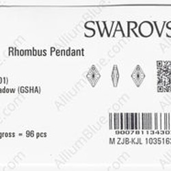 【スワロフスキー#6320】1粒 Rhombus ペンダント 14mm クリスタル ゴールデン シャドー (001GSH 3枚目の画像