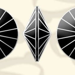 【スワロフスキー#1122】2粒 リボリ 12mm ブラックダイアモンド (215) F 2枚目の画像