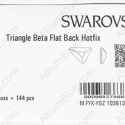 【スワロフスキー#2739】2粒 Triangle Beta ラインストーン ホットフィックス 7x6.5mm ジェット 3枚目の画像