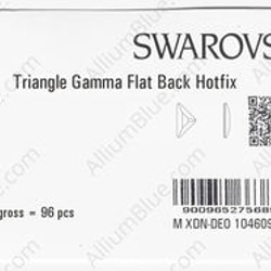 【スワロフスキー#2740】1粒 Triangle Gamma ラインストーン ホットフィックス 10x10mm ジェッ 3枚目の画像