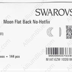 【スワロフスキー#2813】2粒 Moon ラインストーン 8x5.5mm クリスタル F 3枚目の画像