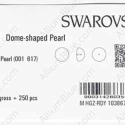 【スワロフスキー#5817】10粒 Dome-shaped パール 10mm ダークグレー パール (001617) 3枚目の画像