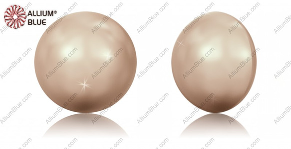 【スワロフスキー#5817】10粒 Dome-shaped パール 10mm ローズゴールド パール (001769) 1枚目の画像