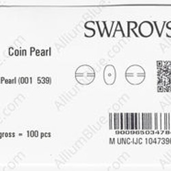 【スワロフスキー#5860】1粒 Coin パール 10mm ライト ゴールド パール (001539) 3枚目の画像