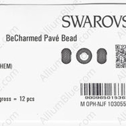【スワロフスキー#80101】1粒 BeCharmed Pavé 14mm CE Black / Jet Hematit 3枚目の画像