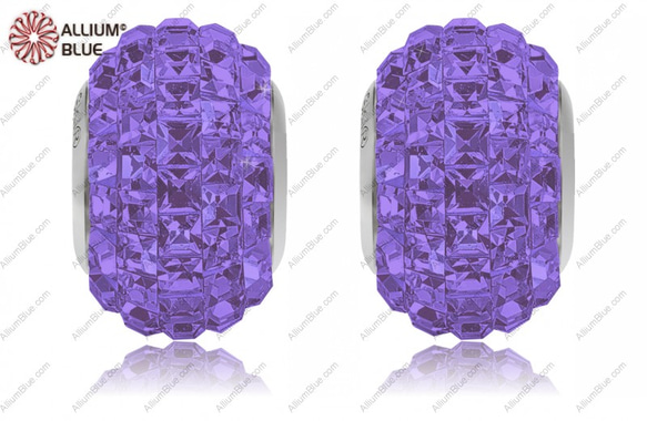 【スワロフスキー#80201】1粒 BeCharmed Pavé 15mm CE Purple / Tanzanite 1枚目の画像