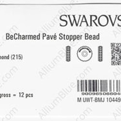 【スワロフスキー#81001】1粒 BeCharmed Pavé Stopper 13mm CE Silver / Bl 3枚目の画像