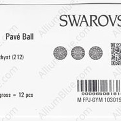 【スワロフスキー#86001】1粒 Pavé Ball 4mm CE Mauve / Light Amethyst 3枚目の画像