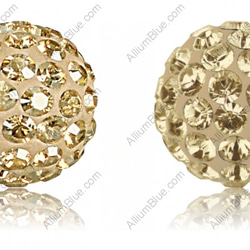 【スワロフスキー#86001】1粒 Pavé Ball 6mm CE パール Silk / Crystal ゴールドen 1枚目の画像