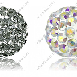 【スワロフスキー#86001】1粒 Pavé Ball 6mm CE Silver / Black Diamond 1枚目の画像